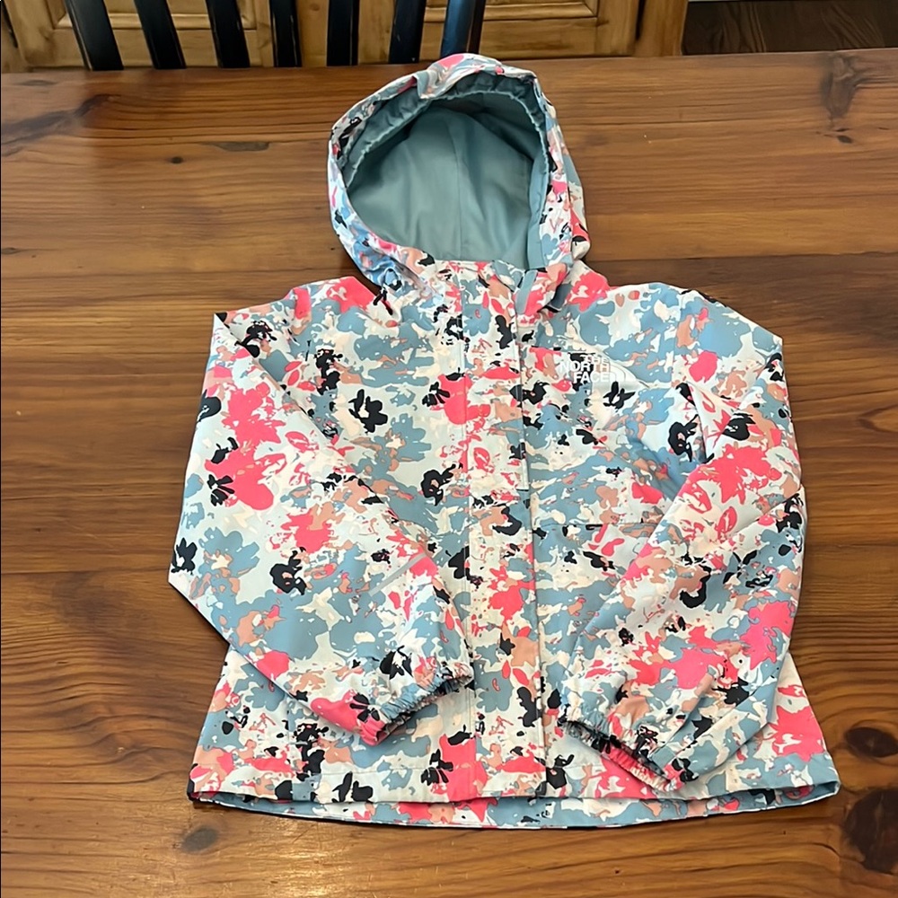Kids’ Antora Rain Jacket. North Face Pink and Blue Raincoat Lightweight